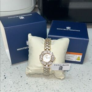 Women's Gold Crystal Watch